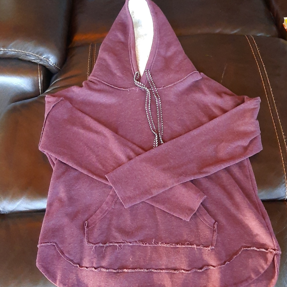 Maurices maroon fur lined hoodie
